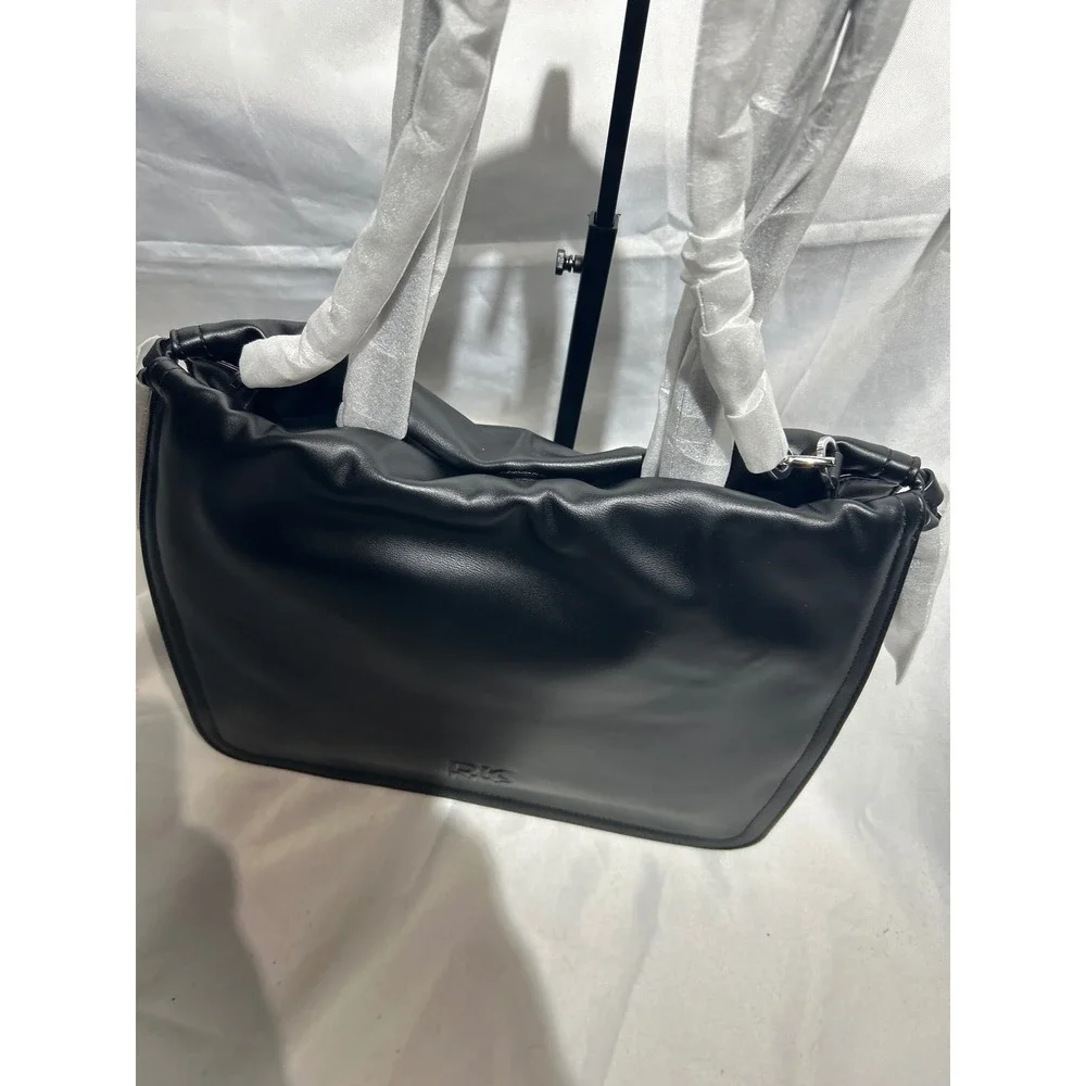 DKNY Halle DS Tote Black Faux Leather Shoulder Bag NWT